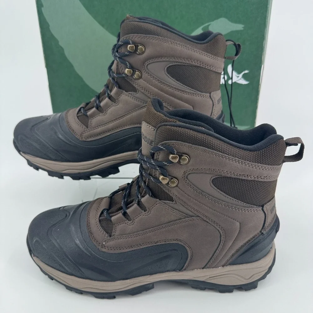 NEW Eddie Bauer Riley Winter Boots MENS Brown Lace Up Insulated Ankle SIZE 9